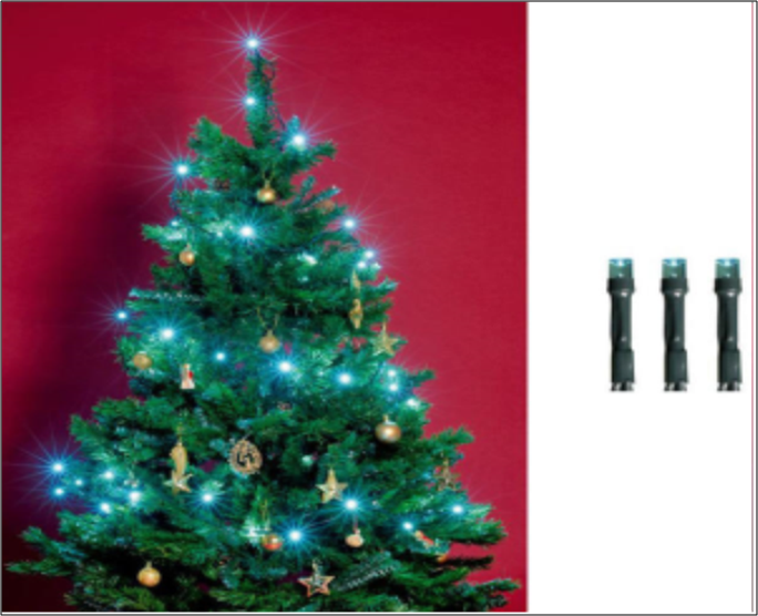 Belt�ri f�nyf�z�r, t�rkiz sz�nben, 100 LED